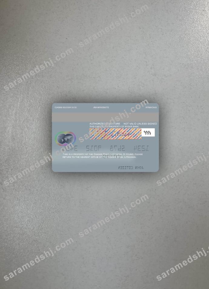 Lithuania Danske Bank mastercard photolook back